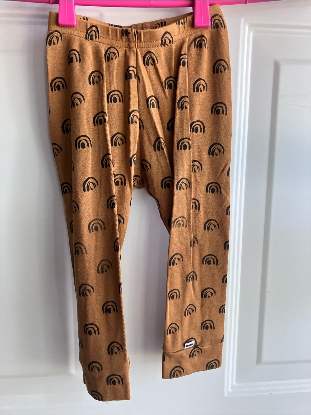 Little & lively brown rainbow bamboo leggings 12-18 months